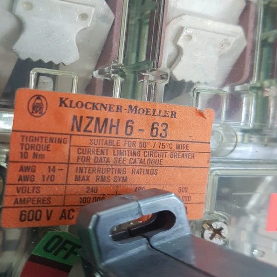 Klockner-Moeller NZMH6-63/ZM6a-60-NA Circuit Breaker