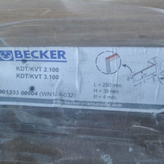 Becker Pump Vanes Set KDT/KVT 2.100 & KDT/KVT 3.100 Coast Machinery Group