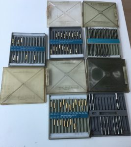 Used Deltronic Drill Size Set (Triple Set) .0135-.0380/ .0960-.0390/ .0386-.0135/