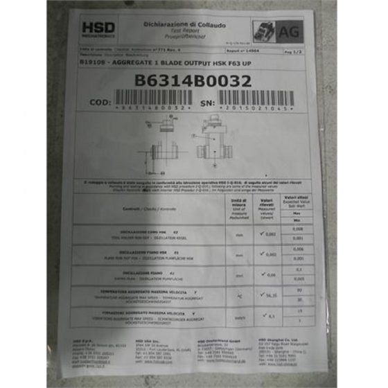 999-56 HSD B6314B0032 Aggregate HSK 63F Cutter head-1