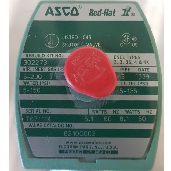 ASCO Red Hat 8210G002 valve