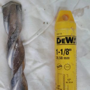 Used two flute carbide splined concrete drill Dewalt