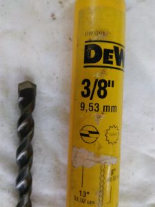 Used TWO flute carbide splined concrete drill Dewalt