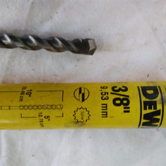 TWO flute carbide splined concrete drill Dewalt