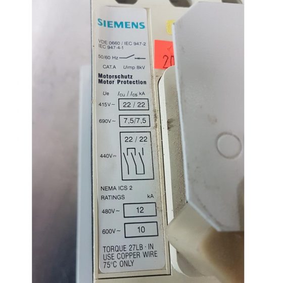 Siemens 3VF1 231 Circuit Breaker