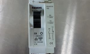 Siemens 5SX21 C6 Circuit Breaker + 5SX9100 HS Auxiliary Contact Block