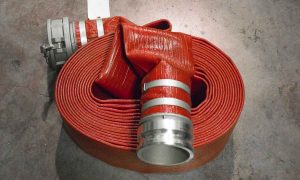 Large rubber covered discharge hose 5