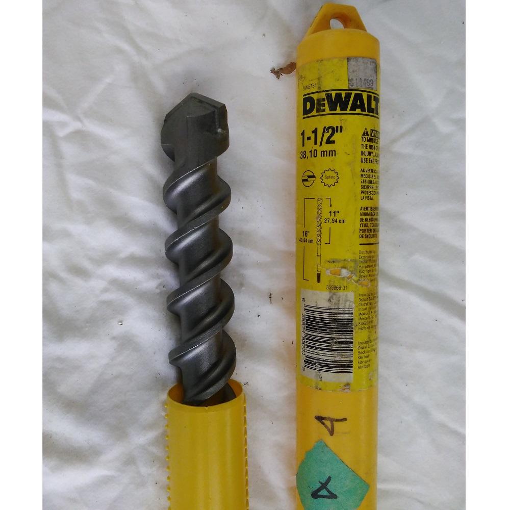 two flute carbide splined concrete drill Dewalt Coast Machinery Group