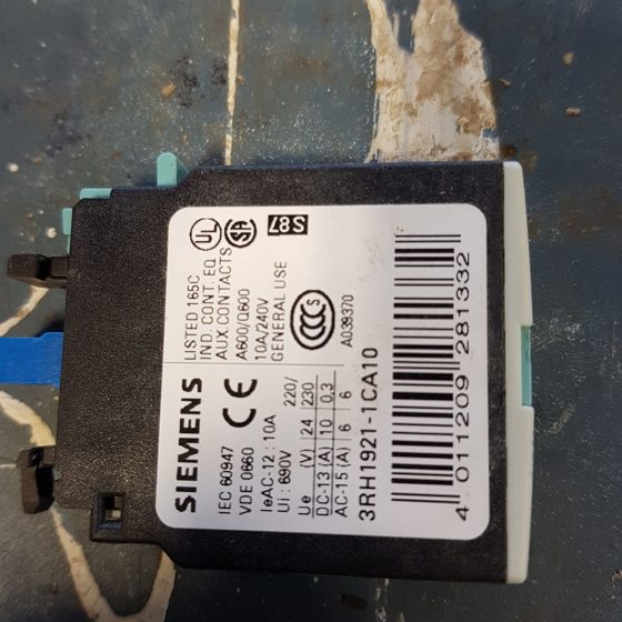 Siemens auxilary contact H02070202