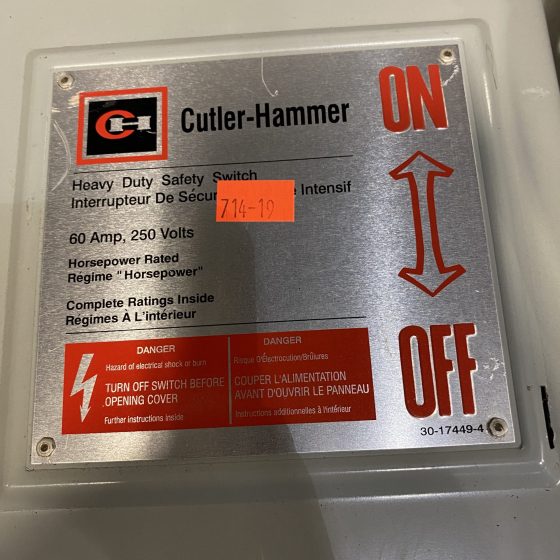 Cutler hammer heavy duty safety switch