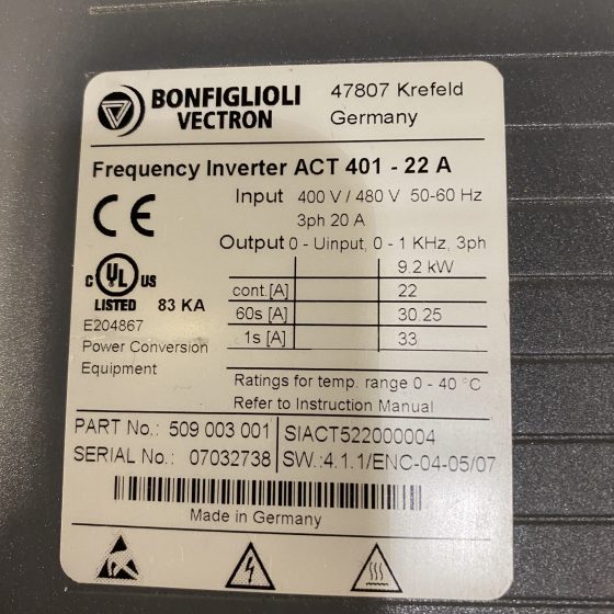 Bonfiglioli Frequency inverter ACT 401-22A