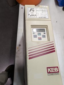Used KEB combivert controller 1 09.F4.C10-4M00/1.4 With A Siemens Sidac-F  Harmonic Reducer Attachment