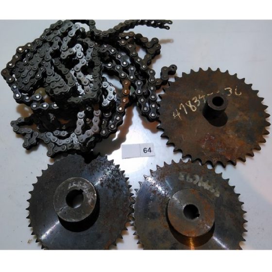 3 Chain drive gears and #40 roller chain.