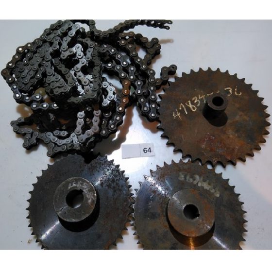 3 Chain drive gears and 40 roller chain. Coast Machinery Group