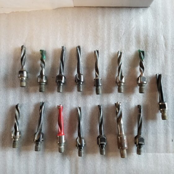 Misc. Threaded Shank Boring Drill Bits (flute, brad point, vpoint, etc