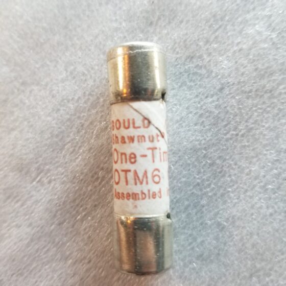 Used Bussmann TCF-6 6 Amp Current-Limiting Cube Fuse - Dual Element, 600 Volts