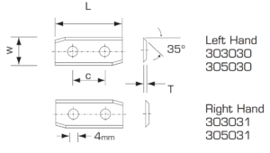FS Tool 303030 Shaper Cutter Insert 29.5x12x1.5mm