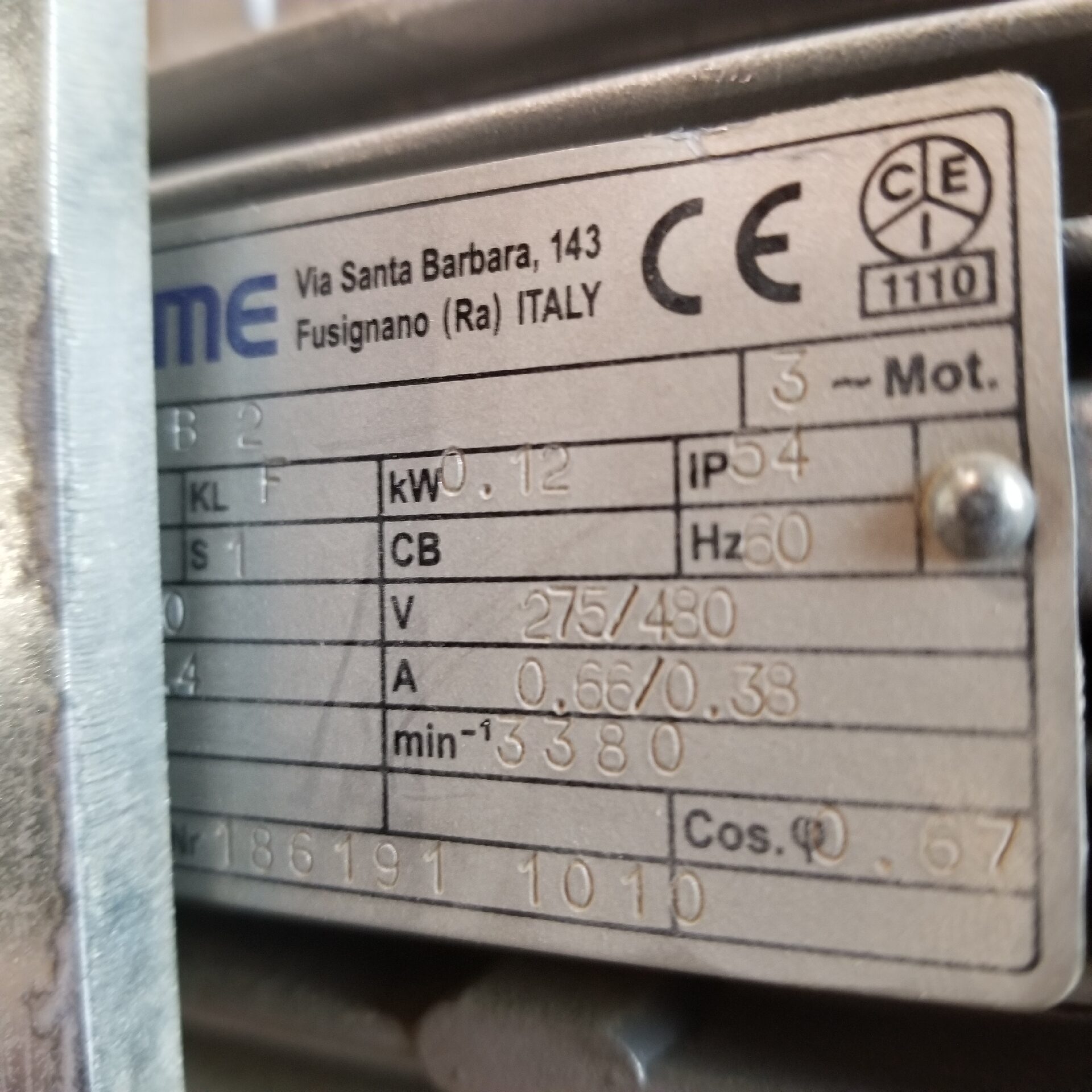 Icme T56B2 0.67HP AC Motor Coast Machinery Group