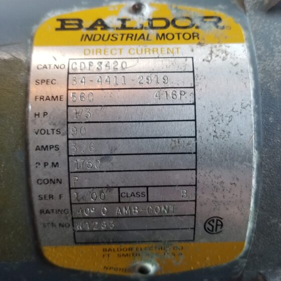 Baldor CDP3420 1/3 HP Electric Motor