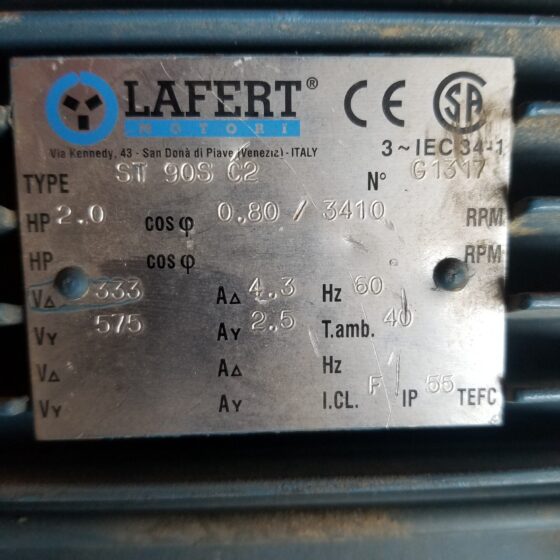 Lafert ST 90S C2 Electric Motor Coast Machinery Group