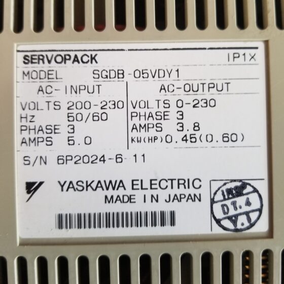 Yaskawa Electric Corp. SGDB-05VDY1 Servopack