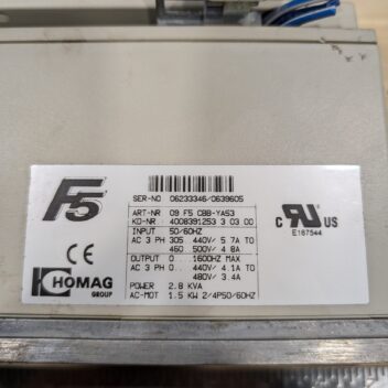 Homag Combivert F5 Controller 09.F5.CBB-YA53