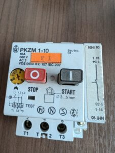 Used Klockner Moeller PKZM 1-10 With Aux. Motor Protection Switch