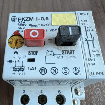 Used Klockner Moeller PKZM 1-0-6 With Aux. Motor Protection Switch