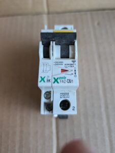 Used Moeller FAZ-FIP-C 6 1  Mini Circuit Breaker With Aux Switch