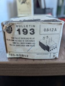 Used Allen Bradley 193 Bimmetallic Overload Relay Switch 193-BSB12 1.2A