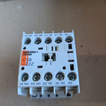 Used Sprecher Schuh CS8-22Z Control Relay Aux Block