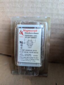 Used Magnecraft 750XBXM4L 120A 120V 50-60HZ ElectroMagnetic Switch