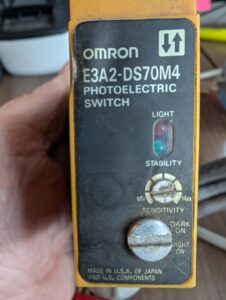 Used Omron E3A2-DS70M4 Photo Electric Switch With Cable