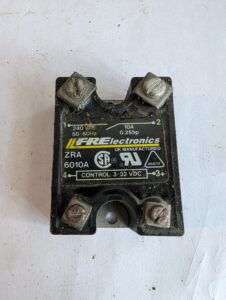 Used Fre -Lectronics Solid State Relay ZRA 6010A 3-32VDC 240VAC 10A .25HP 50-60HZ