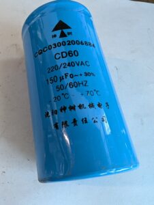 Used Shenyang Zhongshu Electric CD60 Start Motor Capacitor 220-240VAC 50-60HZ