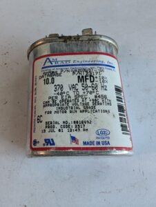 Used AmRad Eng. Inc. Motor Run capacitor #23171  370VAC 50-60HZ 3inch High