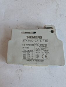 Used 120-661 Siemens Auxiliary Switch TX4010-2A 600VAC Max