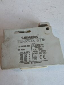 Used Siemens Auxiliary Switch 3TX4001-4A 600VAC Max