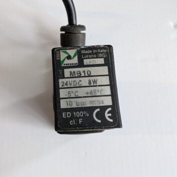 Used Pneumax Solenoid Coil MB10 24VDC 8W 10Bar Max