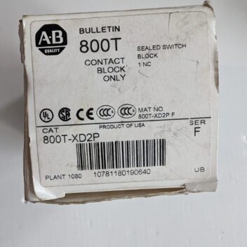 Used Allen Bradley Contact Block Only 800T-XD2P New In Opened Box