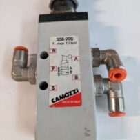 Used Camozzi Monstable Mech. Control valve 358-990 10 Bar Pressure 5 Ports