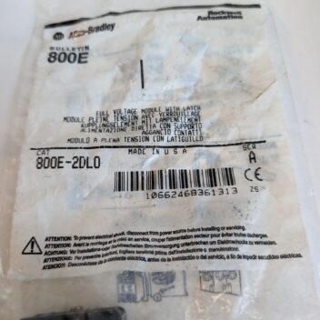 Used Allen Bradley Full Voltage Module With Latch 800E-2DL0 New In Package