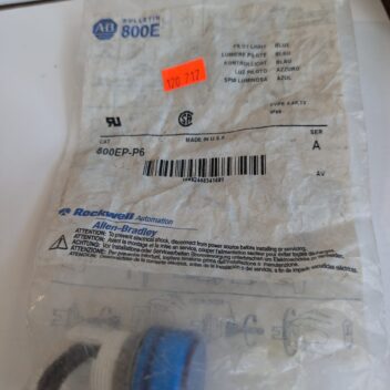 Used Allen Bradley Piolet light Blue 800EP-P6 New In Original Package