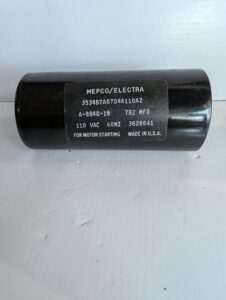 Used Mepco Electra Motor Starter Capacitor 353487A0704A110A2 110VAC 60HZ Capacitance 782MFD
