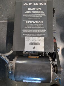 Used Micanan Garage Door Operating System Motor & Chain Gear EJRN1