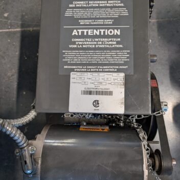 Used Micanan Garage Door Operating System Motor & Chain Gear EJRN1