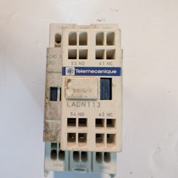 Used 120-820 Telemecanique Contact Block CAD503 BD With LADN113 Auxiliary Block