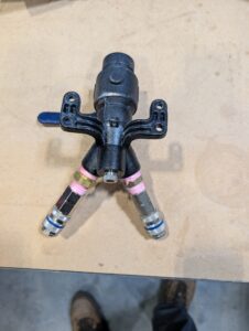 Used Equifluids Shut Off Valve with 2 Air Hose fittings