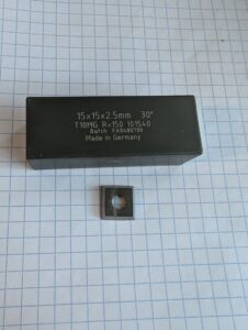 Used German Made Turnaround Blades 30DEG T10MG 15MM x 15Mm x 2.5MM