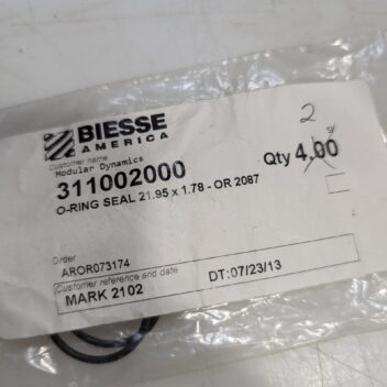 Used Biesse O-Ring seal 21.95 x 1.78 311002000